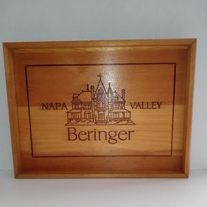 Vintage Napa Valley Beringer Vineyards Wine Cheese Board.